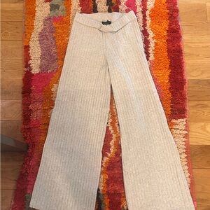 Gray Pinstripe Trousers by Bannana Republic